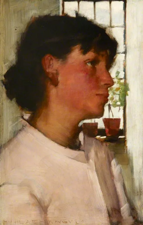 Henry Herbert La Thangue, Study of a Young Cornishwoman, with a Window behind