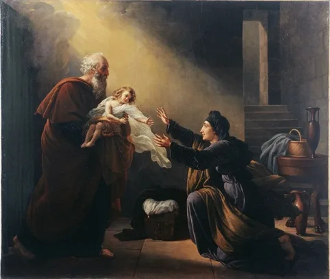 Louise Hersent, Elijah Resuscitating the Son of the Widow of Sarepta
