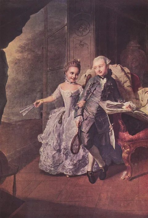 Georg David Matthieu, Die Verführung zum Spiel (Prinz und Prinzessin von Mecklenburg)
