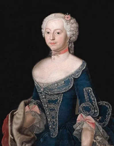 Georg David Matthieu, Porträt der Amalie of Mecklenburg (1732-1775)