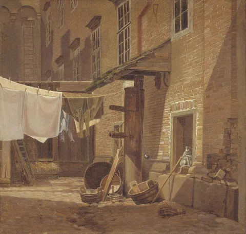 Frederik Sødring, The Rear Courtyard of Charlottenborg Palace