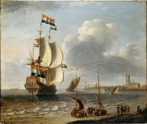 Laureys a Castro, A Dutch East-Indiaman off Hoorn