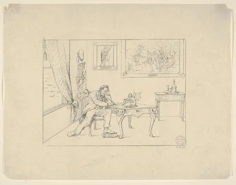 Adalbert J. Volck, Writing the Emancipation Proclamation (from Confederate War Etchings)