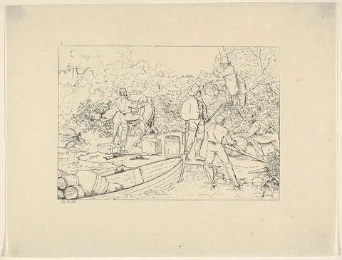 Adalbert J. Volck, Smuggling of Medicines into the South (from Confederate War Etchings)