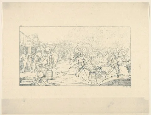 Adalbert J. Volck, General Stuart's Raid to the White House (from Confederate War Etchings)