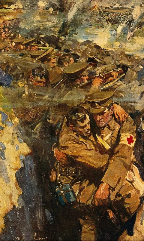 Cyrus Cuneo, First World War: The Red Cross in the Trenches