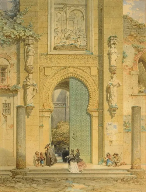 Eduard Gerhardt, The Gate of Grace at the Cathedral in Seville