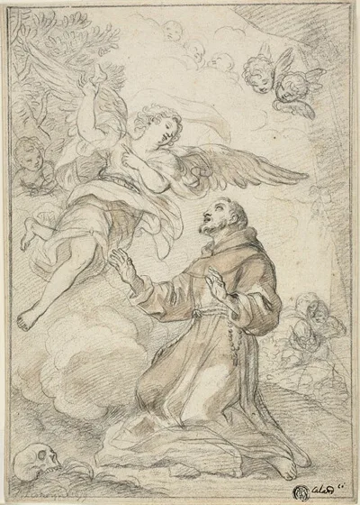 Giacinto Calandrucci, Angel Appearing to Saint Dominic