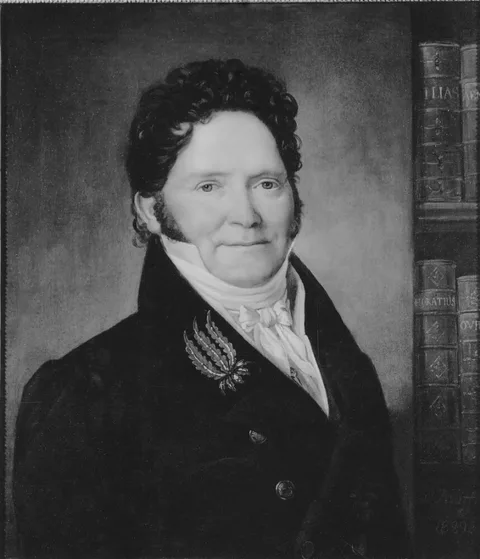 Per Krafft the Younger, Peter Adam Wallmark (1777-1858), author, publisher, librarian, deputy assistant undersecretary, married to 1. Sophia Elisabeth Isoz, 2. Hedvig Elisabeth Wallgren