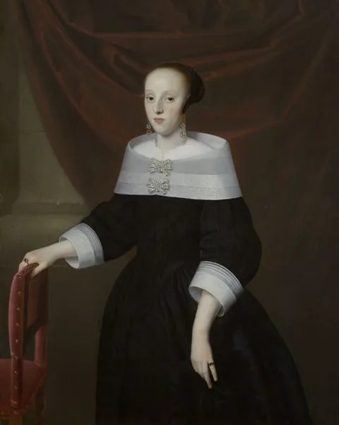 Isaack Luttichuys, Portrait of a woman, probably Elisabeth van Dobbe (....-1667)