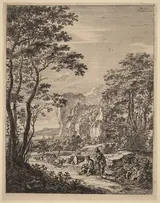 Theodor Matham, The Ox-Cart: View between Ancona and Sinigaglia