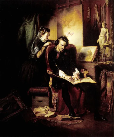 József Borsos, The Dissatisfied Painter