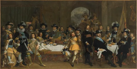 Johannes Spilberg, Feast of the civic guard in honor of the appointment of Burgomaster Jan van de Poll (1597-1678) as colonel, 1650