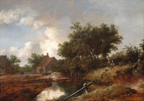 Isaack van Ruisdael, Path Leading to Farms by a Wooded Brook, ca. 1645
