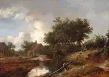 Isaack van Ruisdael, Path Leading to Farms by a Wooded Brook, ca. 1645