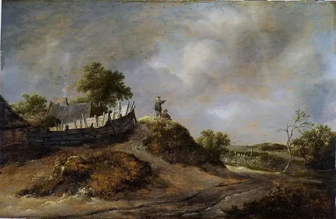 Isaack van Ruisdael, Dune Landscape with Wooden Fence