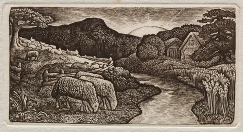 Edward Calvert, The Sheep of His Pasture