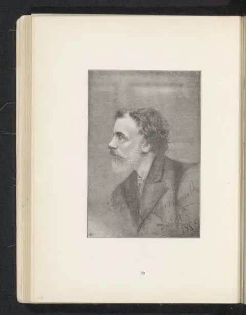 Frederick Hollyer, Fotoreproductie van een tekening, voorstellende een portret van George Meredith
