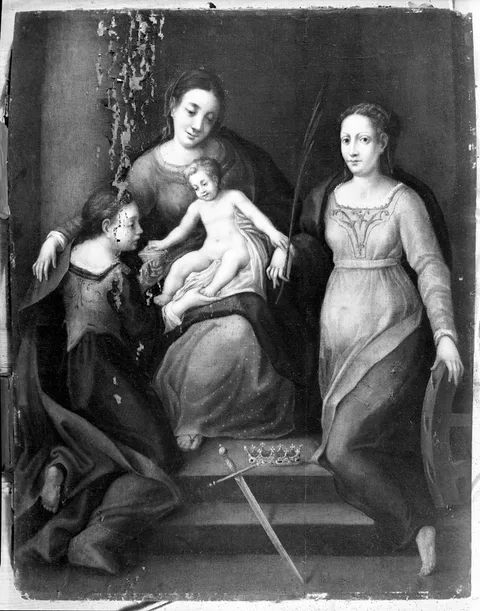 Pomponio Allegri, The Virgin and Child with Saints Mary Magdalene and Catherine of Alexandria
