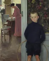 Paul Mathey, Woman and Child in an Interior