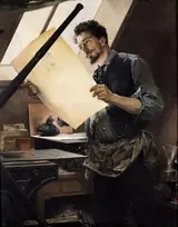 Paul Mathey, Felicien Rops in his Studio