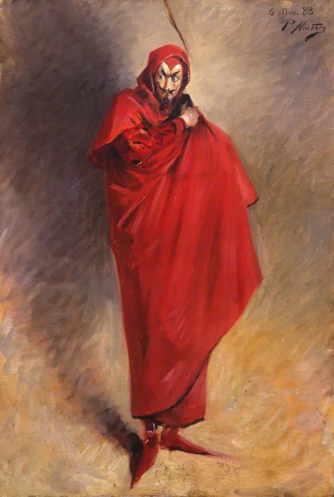 Paul Mathey, Portrait of an Unidentified Man as Mephistopheles