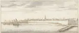 Abraham de Verwer, Gezicht op Vlissingen, vanaf de Schelde gezien