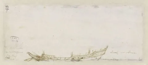 Abraham de Verwer, Schets van een scheepsromp
