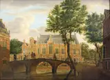 Jan de Beijer, Amsterdam; Oude Lutherse kerk and the Spui as seen from the Oudezijds Voorburgwal