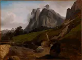 Théodore Caruelle d'Aligny, The Wetterhorn, Switzerland