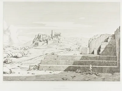 Théodore Caruelle d'Aligny, The Acropolis, Athens: The Pnyx, Areopagus, Acropolis and Mount Hymmettos