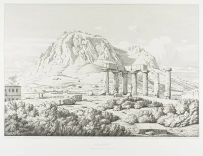 Théodore Caruelle d'Aligny, Corinth: Temple of Neptune and the Acrocorinth