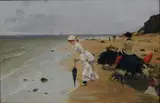 Ernest Ange Duez, On the beach