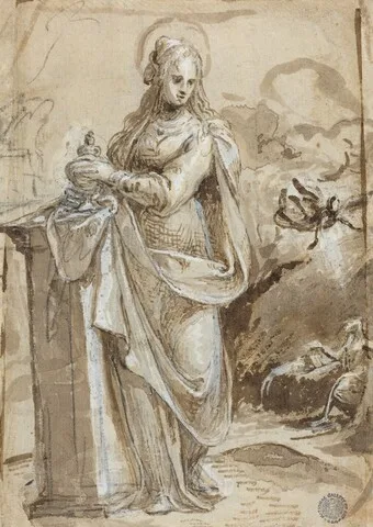 Biagio Pupini, Mary Magdalene [verso]