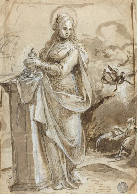 Biagio Pupini, Mary Magdalene [verso]