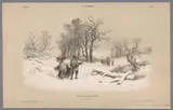 Bernard-Romain Julien, Gezin sprokkelt hout in de sneeuw
