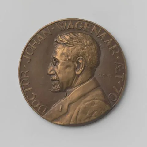 Gra Rueb, Zeventigste verjaardag van Johan Wagenaar (Vereniging voor Penningkunst 1932, tweede penning)