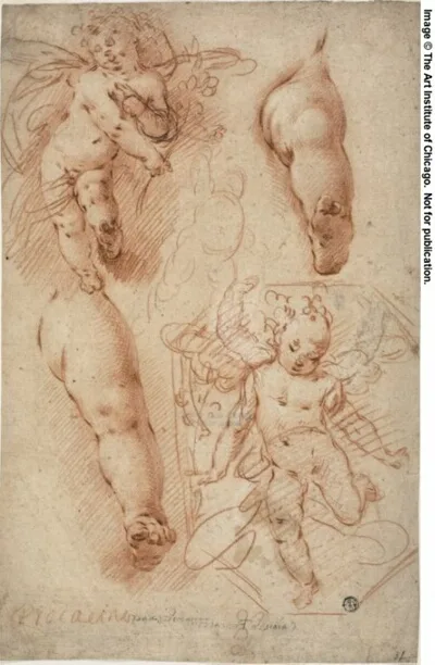 Ercole Procaccini the Younger, Sketches of Putti, Legs