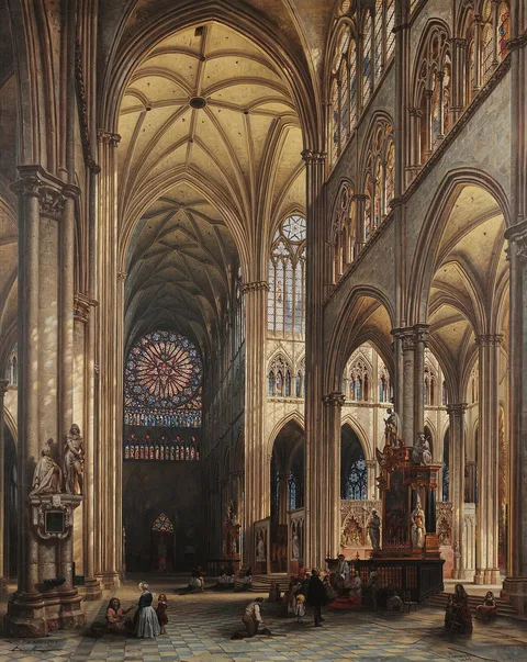 Jules Victor Génisson, Interior of the Cathedral of Amiens