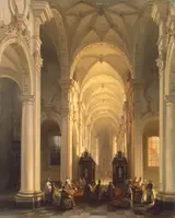 Jules Victor Génisson, Interior of a Church in Averbode