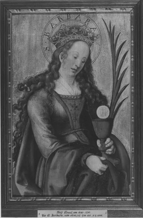Wolf Traut, Wings of an altar predella: Saint Barbara