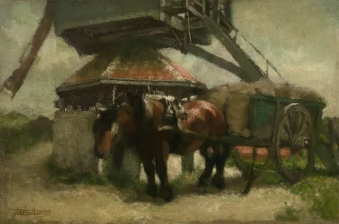 Jan Stobbaerts, Windmill at the Kiel