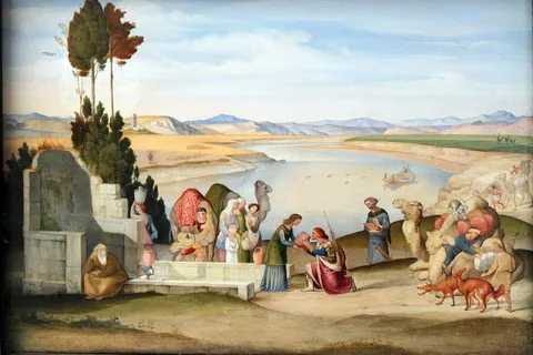 Johann Anton Ramboux, Rebecca and Eleazer at the Well