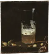 Georg Hainz, Still-Life with a Glass of Beer and Nuts