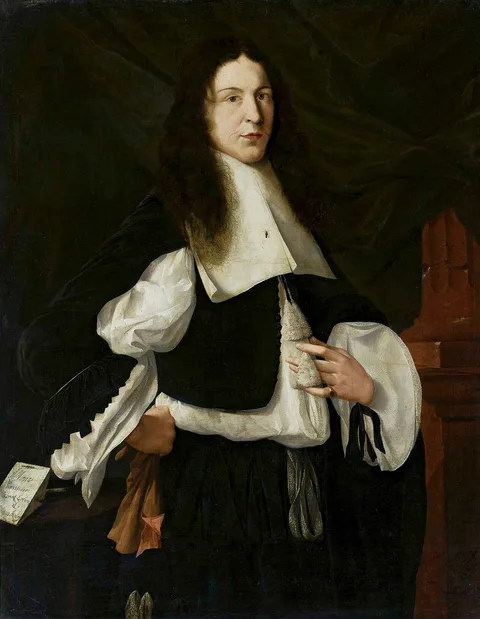Georg Hainz, Portrait of Michael Lolien with a fly on his collar.
