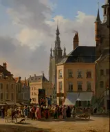 Jan Baptiste de Jonghe, Market Day in Courtrai