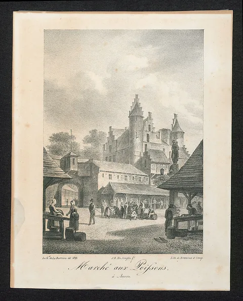 Jan Baptiste de Jonghe, De vismarkt te Antwerpen
