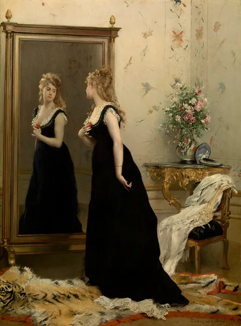 Gustave Léonard de Jonghe, In Front of the Mirror