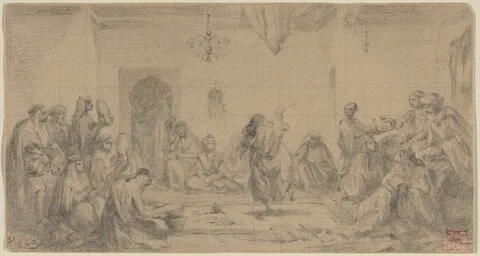 Edmond Hédouin, Interior with Dancer
