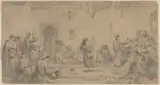 Edmond Hédouin, Interior with Dancer